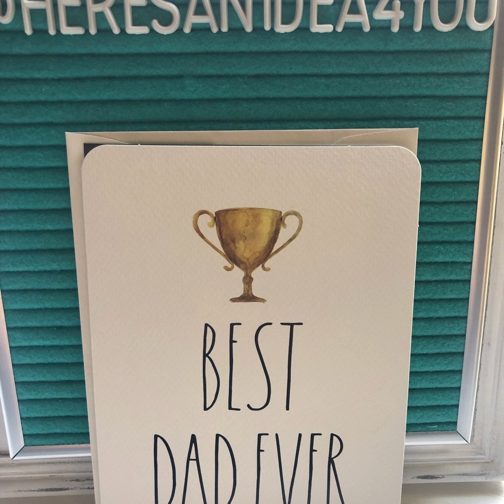BEST DAD EVER TROPHY  card